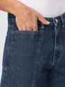 Navy Blue Cut and Sew Baggy Fit Jeans