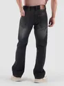 Black Saddle Stitch Bootcut Jeans