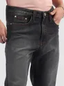 Black Saddle Stitch Bootcut Jeans