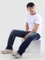 Dark Blue Saddle Stitch Bootcut Jeans