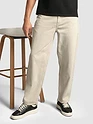 Beige Over Dyed Baggy Fit Jeans