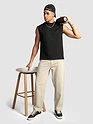 Beige Over Dyed Baggy Fit Jeans