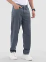 Grey Over Dyed Baggy Fit Jeans