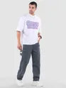 Grey Over Dyed Baggy Fit Jeans