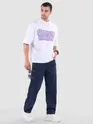 Indigo Blue Over Dyed Baggy Fit Jeans