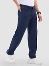 Indigo Blue Over Dyed Baggy Fit Jeans