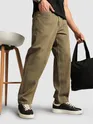 Tinted Brown Over Dyed Baggy Fit Jeans