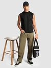 Tinted Brown Over Dyed Baggy Fit Jeans