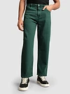 Tinted Green Over Dyed Baggy Fit Jeans