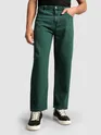 Tinted Green Over Dyed Baggy Fit Jeans