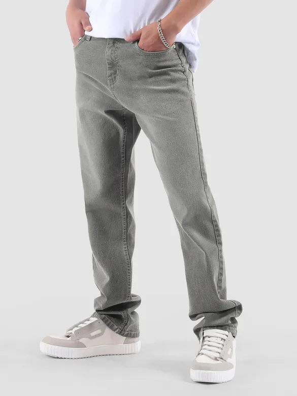 Light Grey Spray Washed Regular Fit Jeans