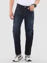 Indigo Blue Distressed Regular Fit Jeans