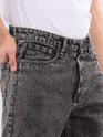 Black Cloud Wash Mid Rise Baggy Fit Jeans