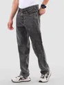 Black Cloud Wash Mid Rise Baggy Fit Jeans