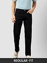 Black Regular Fit Jeans for Men