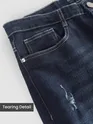 Indigo Blue Distressed Regular Fit Jeans