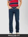 Blue Regular Fit Jeans for Men