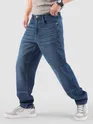 Dark Blue Cut and Sew Baggy Fit Jeans