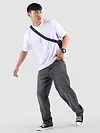 Grey Cut and Sew Baggy Fit Jeans