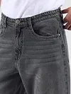 Grey Cut and Sew Baggy Fit Jeans
