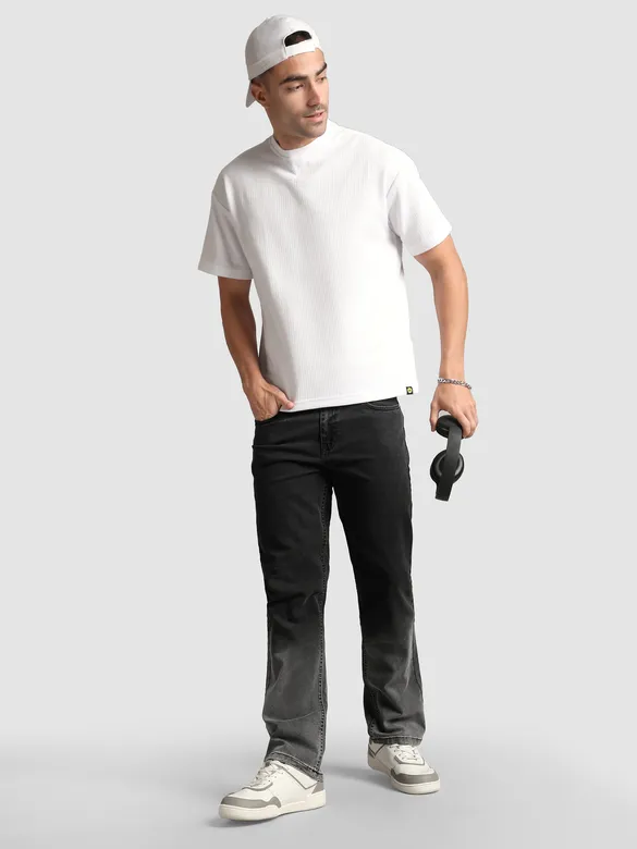 Grey Ombre Bootcut Jeans