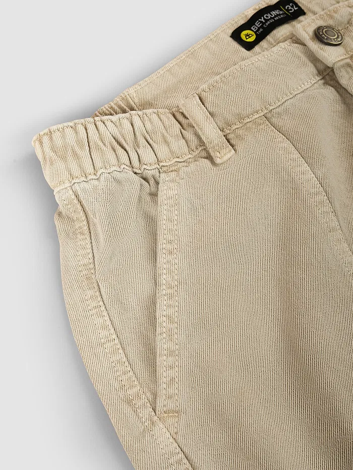 Beige Overdyed Jorts