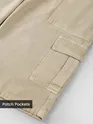 Beige Overdyed Jorts