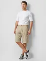 Beige Overdyed Jorts
