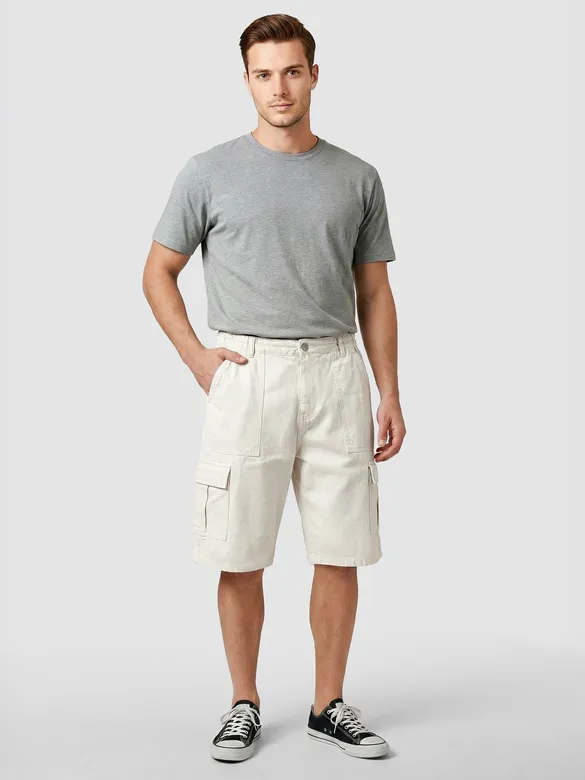 White Overdyed Jorts