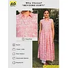 Printed Pink Collar Flare Kurti