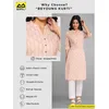 Sand Brown Floral Straight Kurta