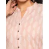 Sand Brown Floral Straight Kurta