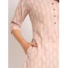 Sand Brown Floral Straight Kurta