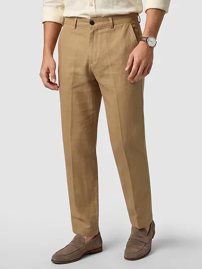 Khaki Textured Summer Pants
