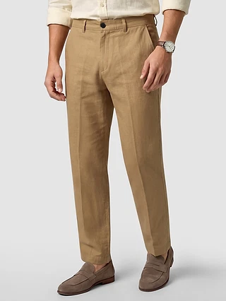 Khaki Textured Summer Pants