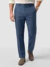Navy Blue Textured Summer Pants