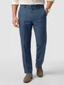 Navy Blue Textured Summer Pants