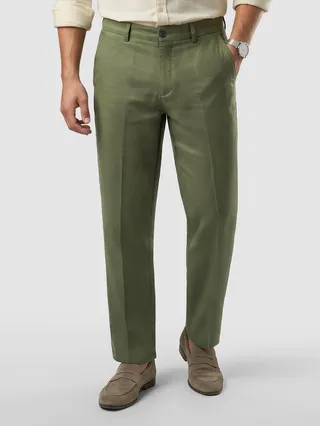 Sage Green Textured Summer Pants