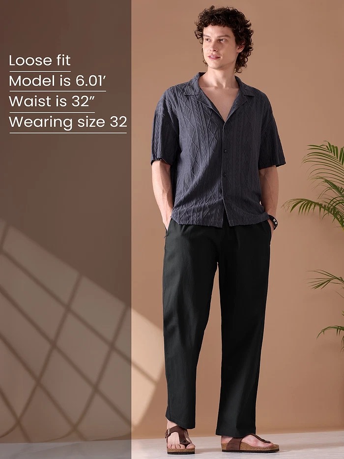 Black Loose-fit Pyjamas