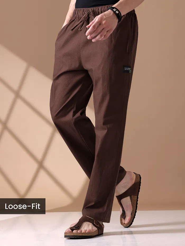 Pajama for men in Brown Color - Loose-fit