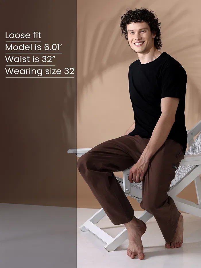 Chocolate Brown Loose-fit Pajamas