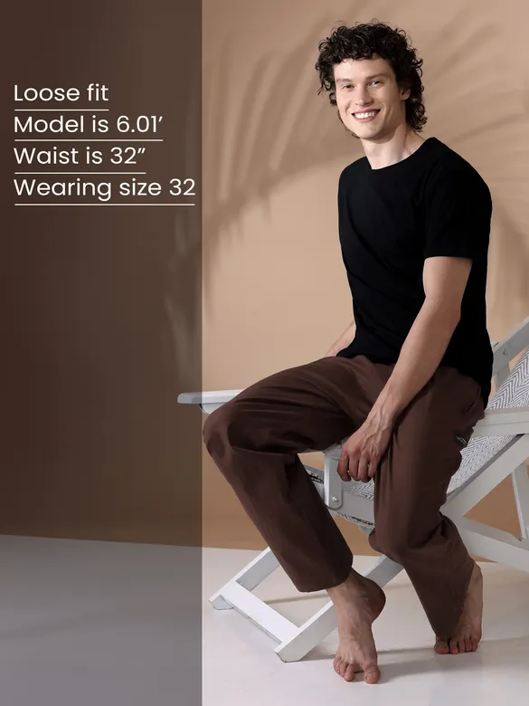Chocolate Brown Loose-fit Pajamas