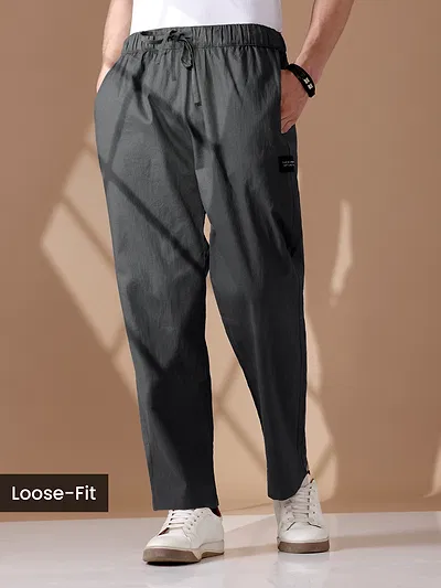 Grey mens pyjama pants - Loose-fit