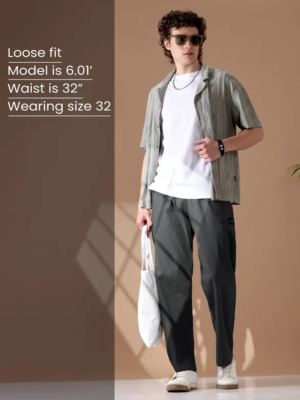 Dark Grey Loose-fit Pajamas