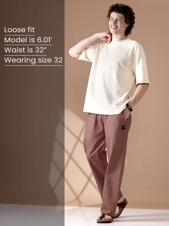 Dusty Peach Loose-fit Pajamas