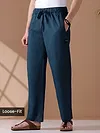 Navy Blue Loose-fit Pyjamas