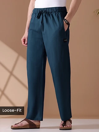 Navy Blue Loose-fit Pyjamas