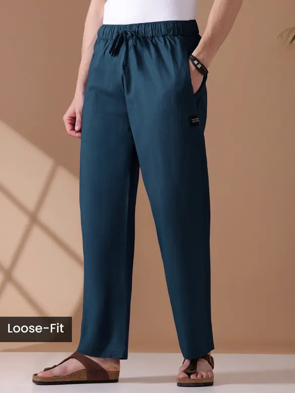Navy Blue Loose-fit Pyjamas