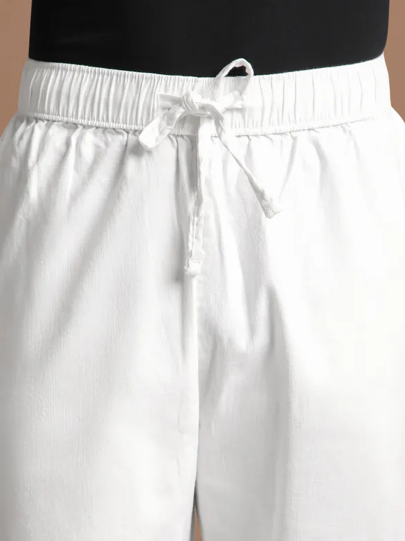 White Loose-Fit Pyjamas