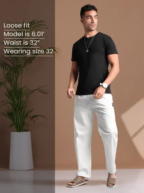 White Loose-Fit Pyjamas